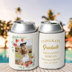Porta-lata Festa de Piscina de Graduação Floral Elegante Wate