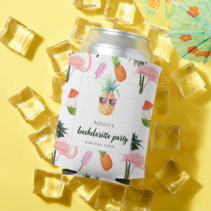 Porta-lata Festa de solteira da Piscina Summer Flamingo