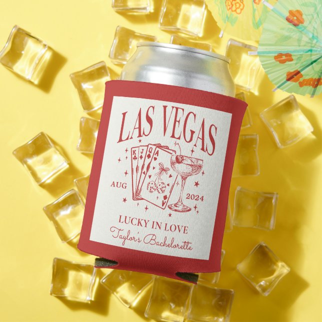 Porta-lata Festa de solteira de Las Vegas personalizada (Verão in situ)