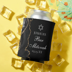 Porta-lata Festa do Bar Mitzvah, de Agate Dourado Chic Black