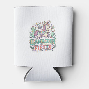 Porta-lata Festa do Unicórnio Llamacorn Vetor Premium Arte PO