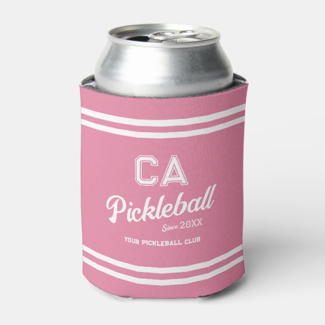 Porta-lata Festa Personalizada do Clube Pickleball Pink Pickl (Can Front)