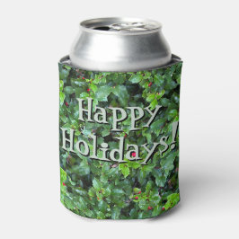 Porta-lata Festa verde festiva e feriado de morango vermelho