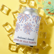 Festa Vermelha e Azul Fogos de Artifício 4 de julh