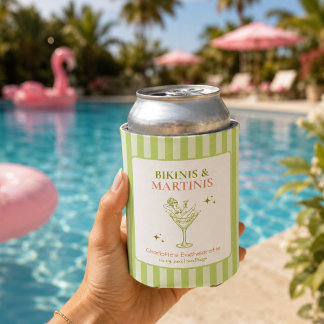 Porta-lata Festas de Despedida de Solteira Bikinis e Martinis