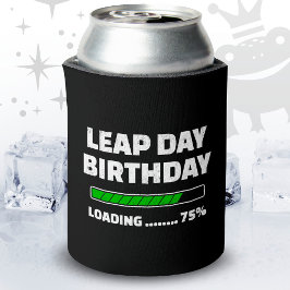 Porta-lata Fev 29 Ano Leap Aniversário 75% Dia do Leap de Car
