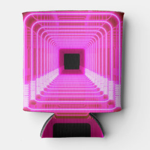 Porta-lata Ficha 3D da Retro Sci-Fi: Ilustração de Arte Pop