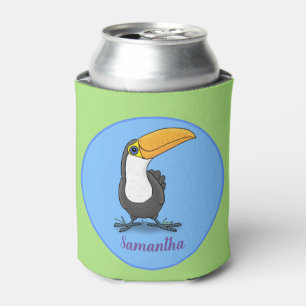 Porta-lata Figura de desenho animado de tucano feliz e bonito