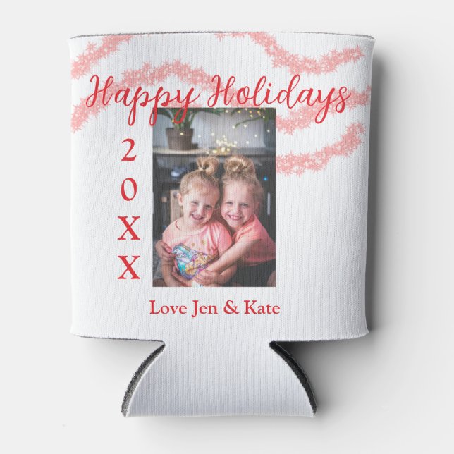 Porta-lata Filhos da família das crianças reluzentes vermelho (Frente)