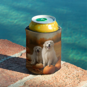 Porta-lata Filhote de Great Pyrenees Delícia de Outono Abóbor