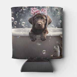 Porta-lata Filhote de Labrador Chocolate Spa Cachorro Fofo