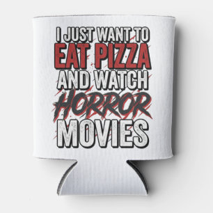 Porta-lata Filmes de Terror de Pizza Tipografia Vintage de Ha