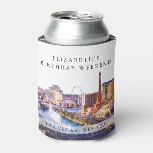 Porta-lata Fim de Semana de Aniversário com Paisagem Urbana d