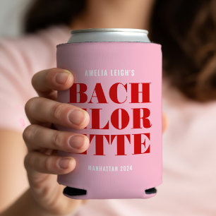 Porta-lata Fim de Semana de Despedida de Solteira Rosa e Verm