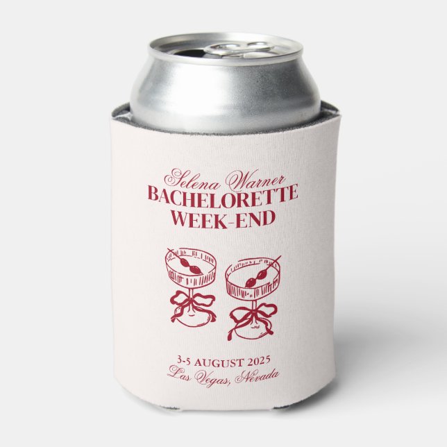 Porta-lata Fim de Semana de Solteira com Drinks Modernos (Can Front)
