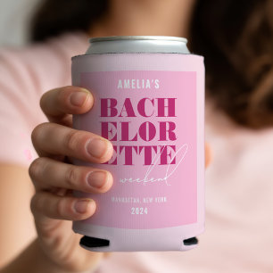 Porta-lata Fim de Semana de Solteira Rosa Ousada