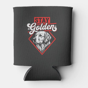 Porta-lata Fique Dourado Cão Retriever Dourado