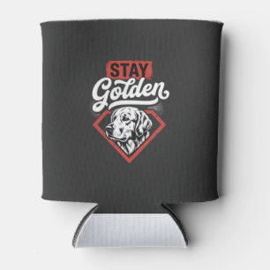 Porta-lata Fique Dourado Retriever Dourado Retrô Cachorro