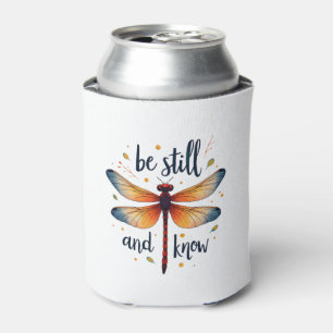 Porta-lata Fique quieto e conheça Floral Dragonfly Christian