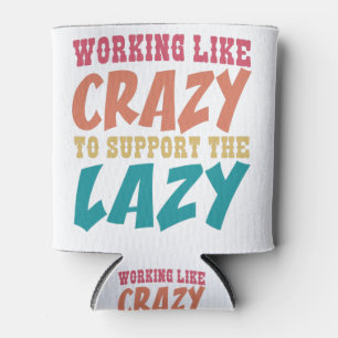 Porta-lata Fique Trippy Pequeno hippies, engraçado, Retro Pea