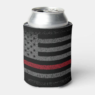 Porta-lata Firefighter Thin Red Line American Flag pode resfr