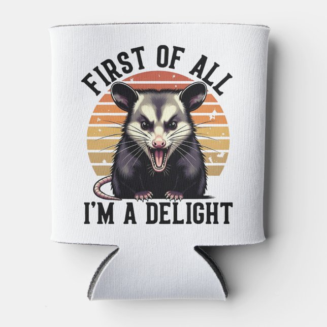 Porta-lata First of All I'm A Delight – Witty Opossum (Frente)