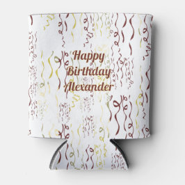 Porta-lata Fita de Padrão de Aniversário de Adulto de Qualque