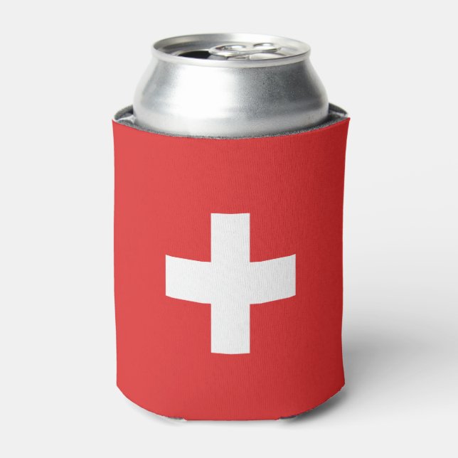 Porta-lata Flag of Switzerland Svizzera - Suíça Suisse - (Can Front)