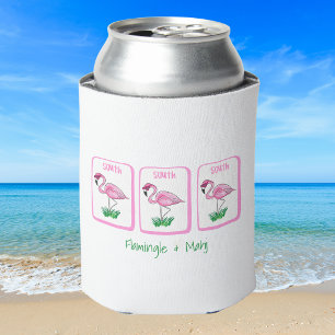 Porta-lata Flamingle & Mahj Flamingo Personalizado de Mahjong