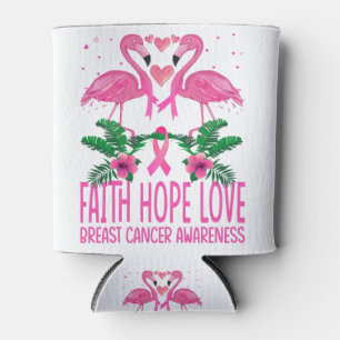 Porta-lata Flamingo Faith Esperança Ama Consciência do Canc