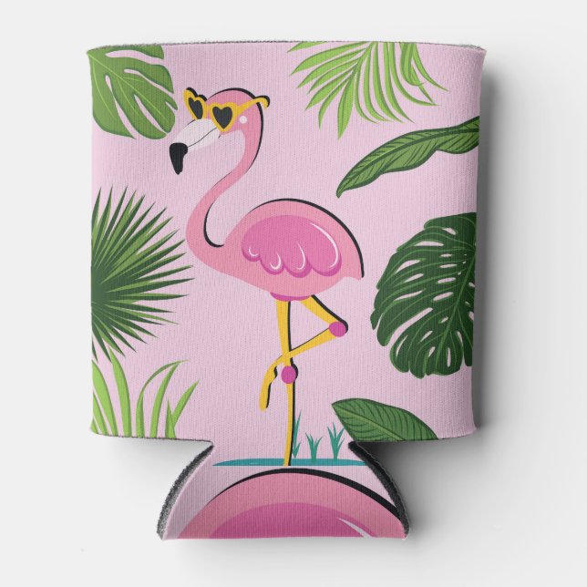 Porta-lata Flamingo Palm Sai Design Tropical (Frente)