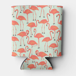 Porta-lata Flamingo Retrô | Coral à Beira da Piscina de Verão