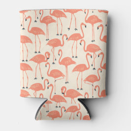Porta-lata Flamingo Retrô | Pôr do Sol de Verão à Beira da Pi