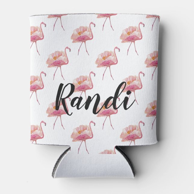 Porta-lata Flamingo Rosa Personalizado Pode Resfriar (Frente)