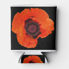 Porta-lata fleur de pavot après la pluie