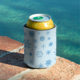 Porta-lata Flocos de Neve Azuis