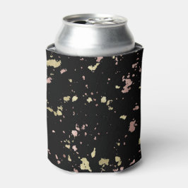 Porta-lata Flocos Dourados e Rosa Dourados Pretos