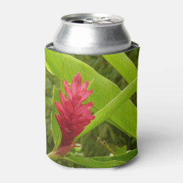 Porta-lata Flor de Gengibre Vermelho (Alpinia) Tropical