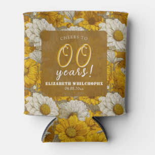 Porta-lata Flor de Margarida 50º Aniversário Mulheres Amarelo