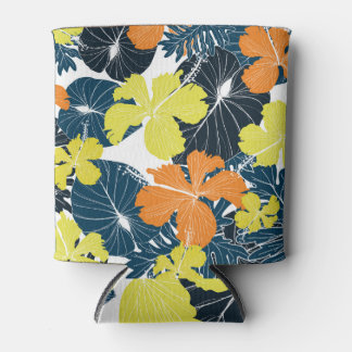 Porta-lata Flor de primavera: Textura Floral Vintage