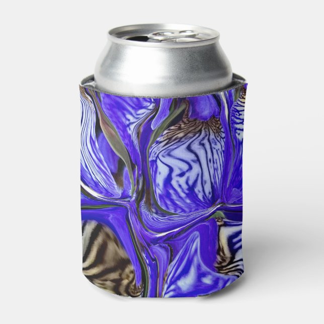Porta-lata Flor Roxo-Íris (Can Front)