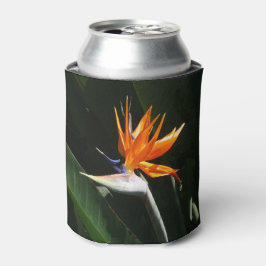 Porta-lata Flor Tropical Laranja de Ave do Paraíso