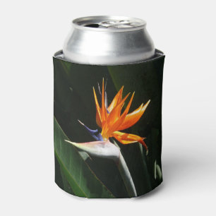 Porta-lata Flor Tropical Laranja de Ave do Paraíso