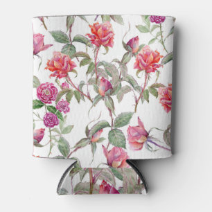 Porta-lata Florais de Aquarela: Harmonia Pintada À Mão