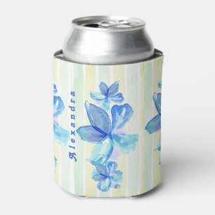 Porta-lata Floral Personalizado em Aquarela