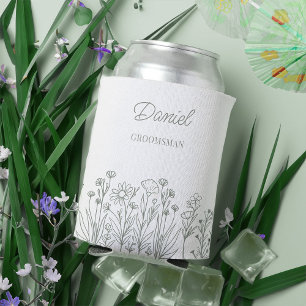 Porta-lata Floral Simples de Flor Silvestre Qualquer Cor Padr