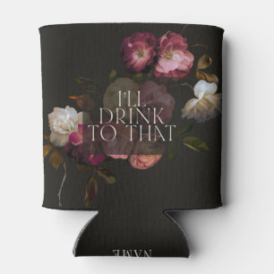 Porta-lata Floral Sombrio Personalizado para Casamento Mal-hu