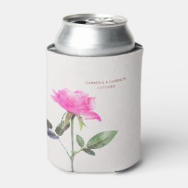 Porta-lata Floral Watercolor Rosa Terracotta Wedding