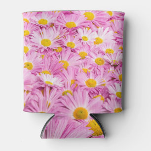 Porta-lata Flores Amarelas Cor-de-rosa Fundo sem costura