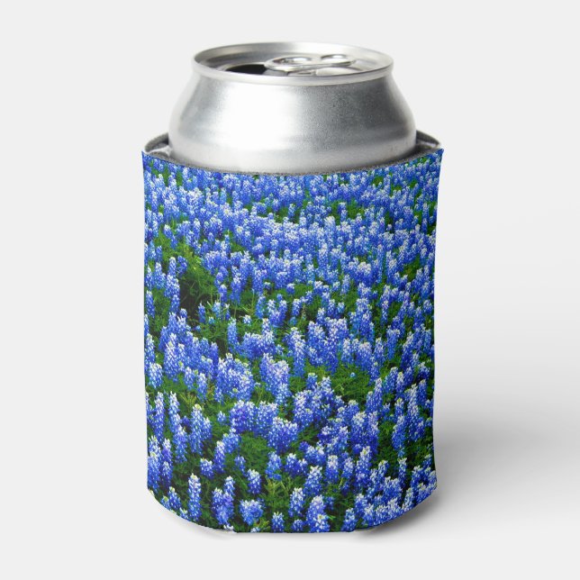 Porta-lata Flores Azuis Flores do Texas Floral Can Cooler (Can Front)